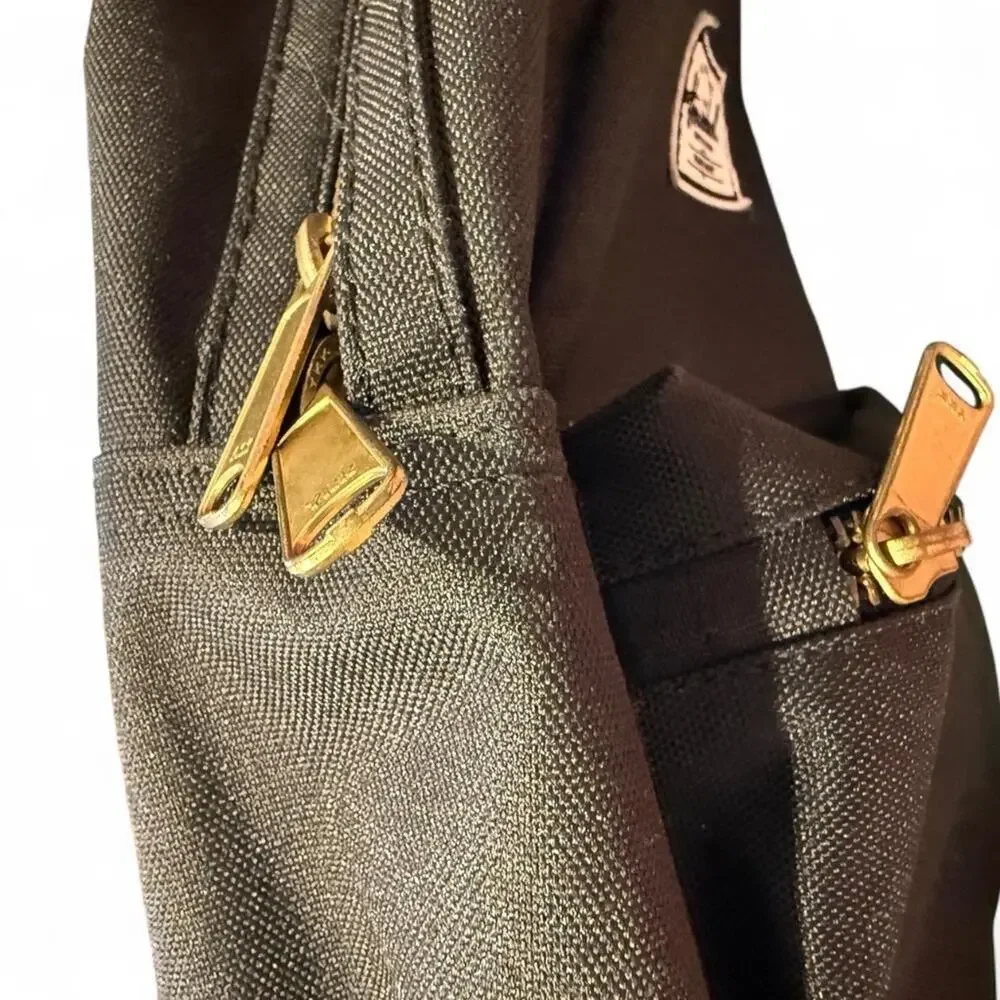 Herschel Nova mini black canvas backpack with gold zipper